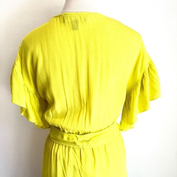 Nissa Ruffled Yellow Asymmetrical Dress – Size 2 Summer Vibes - Picture 13 of 16